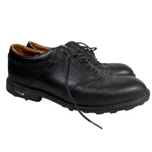 Nike Air Kemptshall Easy Leather Golf Shoes Black Mens Size 9